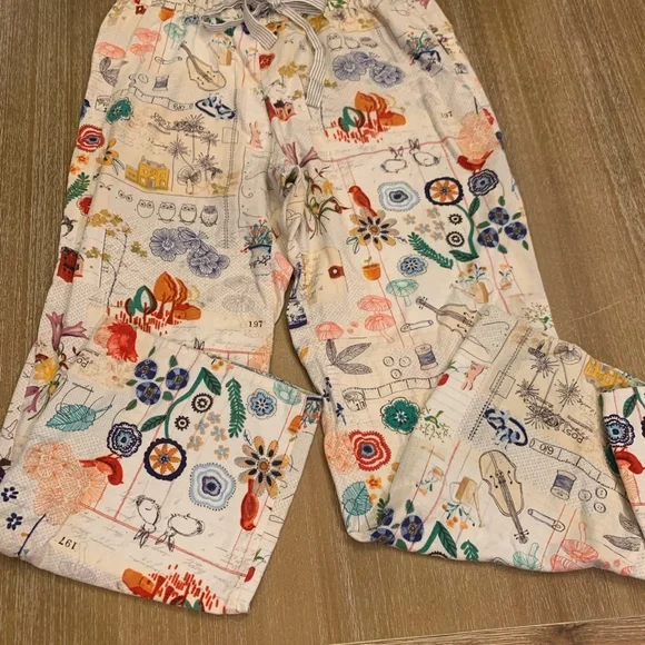 Anthropologie Lilka Floral and Script Pajama Pants - Picture 2 of 8